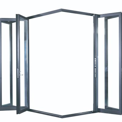 China Exterior And Interior North American Modern Aluminum Folding Double Glazing Heat Insulation Canada Sliding Door for sale