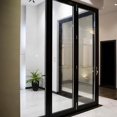 China Cheap Aluminum Heat Insulation European Style Exterior And Interior Corner Folding Doors for sale