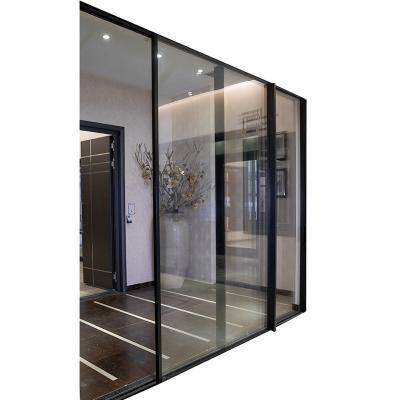 China Anti Theft Modern Minimalist Multi Doors Aluminum Sliding Glass Door Track for sale