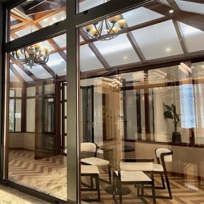 China All Styles Residential Luxury Commercial Aluminum Backyard Solarium Sunroom Glass Homes for sale