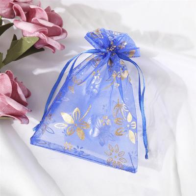 China Gift packaging Hot sale Recyclable Colorful Wholesale Organza Drawstring Bags for sale