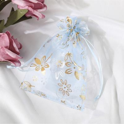 China Gift packaging Wholesale Wedding Organza Pouch Logo Promotional Organza Gift Bag for sale