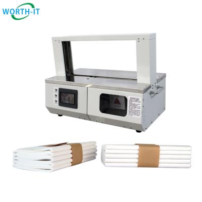 China WK-20 Beverage Table Banding Machine Semi Automatic Multi Printed Products Paper Bandaging Equipment for sale