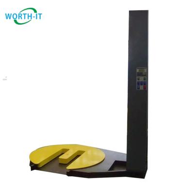 China Factory price automatic m type food turntable pallet stretch wrap machine, pallet wrapper with forklift Channel for sale