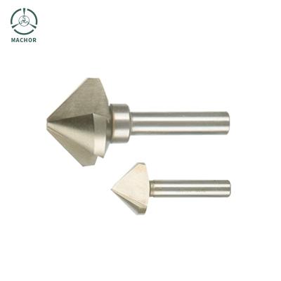 China High Edge Cutter Three-Edge Chamfering Cutter 3 Flute 60 Degree HSS Chamfer Cutter End Mill Chamfering Tool for sale