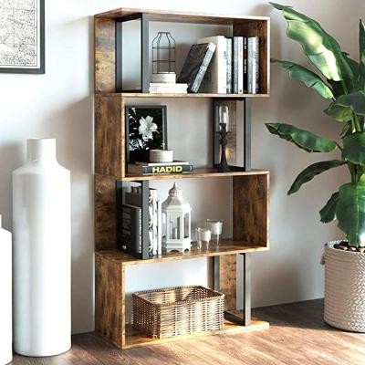 China Good Quality Modern Minimalist Kitchen Racking ShelvesStorage Racks Black 4 Tier Book Shelving For Homes for sale