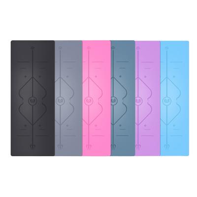 China Hot Yoga Pilate Exercise Non Slip Fitness Yoga Mats Custom Logo Eco-friendly Yoga Mats Color Surface Thick PU for sale