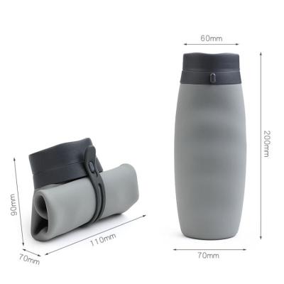 China Viable Collapsible Silicone Sports Drink Water Bottle Logo Designed Grm Water Bottle Custom Made for sale