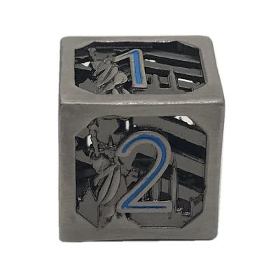 China Fashionable Customized D6 D20 Entertainment Game Cavity Rolling Dies Set Liberty Pattern for sale