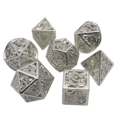 China Trendy Dungeons And Dragons Customized Polyhedral Hollow Dice DND Game Set for sale