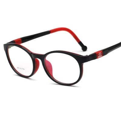 China Comfortable TR Eyeglasses Children Cartoon Flexible Rubber Eyeglasses Kids Eyewear No Screws Bendable Amblyopia Glasses Frame for sale