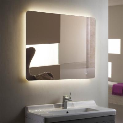 China Lighted Wall Mounted Bath Led Magnifying Sensor Touch Vanity Table With Mirror for sale