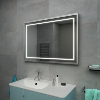 China Wholesale Touch Screen LED Glass Wall Lighted Smart Vanity Desk And Mirror for sale