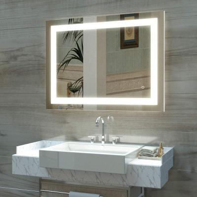 China Illuminated Commercial Bath LED Lighting Custom Bathroom Mirror Decorative Wall Mirror for sale