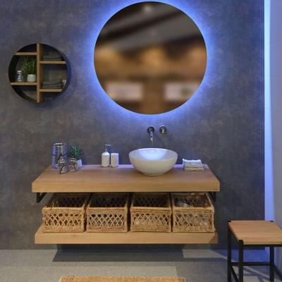 China New Design Factory Price Multi Functional Round LED Mirror Illuminated Decorative Wall for sale