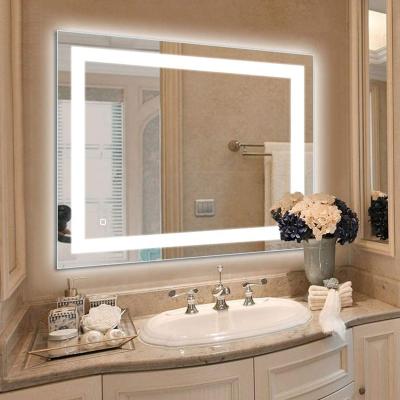 China Dimmable Illuminated Horizontal / Vertical Fogproof Backlit Wall Mounted Dressing Table Mirror With LED for sale