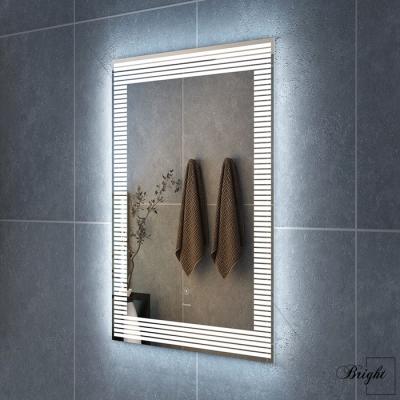 China ETL CE Bright Frameless Custom Design Luxury Crystal Mirror Bath Color Etching for sale