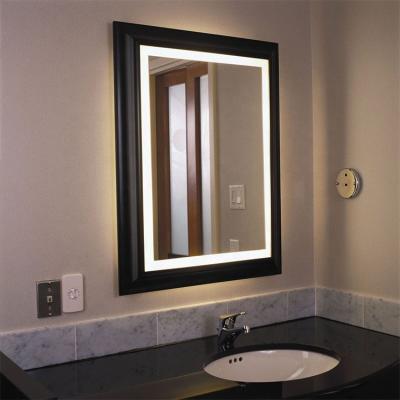 China Frameless Contemporary Touch Screen T5 LED Black Mirrors Wall Decor Wall Frame for sale