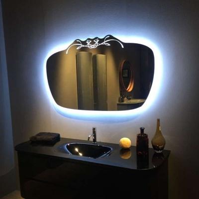 China Contemporary Five Star Hotel Bathroom Decoration T5 HO Fluorescent Stickers Mirror Wall for sale