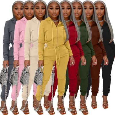 China Women's QUICK DRY Velvet Clothing Fabric Hooded Zipper Casual Suit (0.75 Fashion) YT3289 for sale