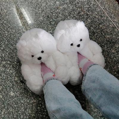 China SHOCK ABSORBING (RTS 1.5) 7231 Unisex Teddy Bear Slipper Plush Slippers Warm Home Shoes For Women for sale