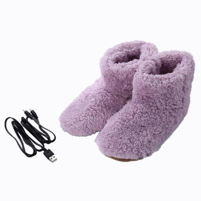 China Usb Heating Wool Soft Warm Feet USB Heating Clogs Comfortable Filling Shoes for sale