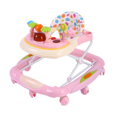 China Hot Sale 4 Wheels Carry Baby Baby Walker Plastic Music Cartoon Baby Walker 360 Degree Wheels Learn To Walk Toddler for sale