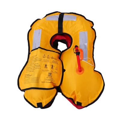 China 600D Waterproof Oxford Cloth + PU Coated Portable Inflatable Life Jacket Manual And Automatic Type Life Vest Water Safety Device For Adult for sale