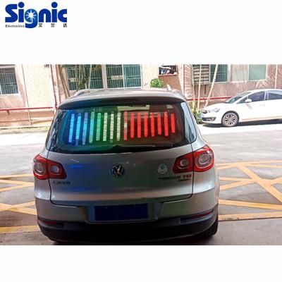 China Car window led screen transparent rear window screen full color rear window car led display led car window signs for sale