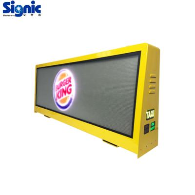 China seks top digital visual car top billboard taxi animation advertising led taxi top led display for sale