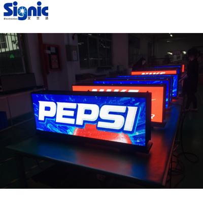 China Outdoor Full Color Outdoor Roof Top P3.33 P5 LED Digital Display 3G WIFI GPS Taxi Cab Advertising Signs for sale