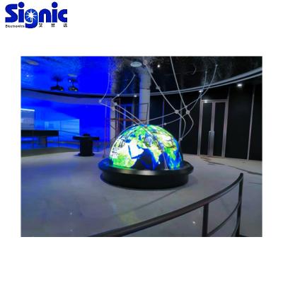 China Hot Sale 3D LED Display Indoor Advertising Full Color Ball 360 Degree Video Advertising Led Spherical Display Screen for sale