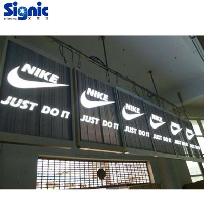 China Football Stadium Advertising Led Banners Led Outdoor Sign Monitor Curtain Transparent Led Display for sale