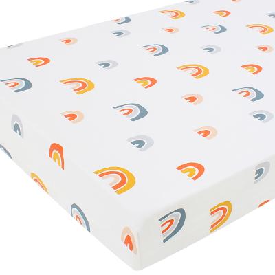 China Amazon Best Selling 100% Cotton Woven Kids Children Babies Comfortable Cartoon Fitted Crib Sheet for sale