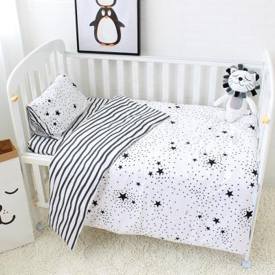 China 100% Nondisposable Organic Cotton Plain Boy Girl Crib Blanket Baby Blanket Quilt Pillow Cover Soft Color 3 Piece Crib Bedding Set for sale