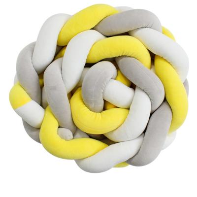 China Hotel Baby Crib Braided Bumper Knot Pillow Cushion Long for sale