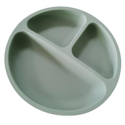 China CLASSIC Non Slip BPA Free Silicone Food Grade Silicone Food Bowl Spoon Free Baby Feeding Dinner Dishes for sale