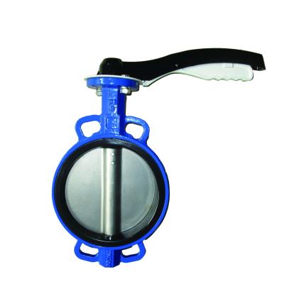 China Water Treatment Wafer Style Butterfly Valve With Swing Handle for sale