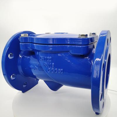 China Water Treatment DIN Double Flange Rubber Disc Check Valve For Water System for sale