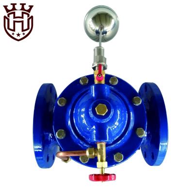 China Water Sytem Water Treatment Float Valve DN50-800 2inch-32inch Ductile Iron Flanged Water Ball Float Control Valve for sale