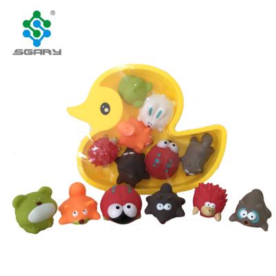 China Cute Bathroom Toys Bath Toys In The Bathroom Baby Toy Animal Soft Rubber Toys For Children for sale