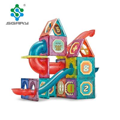 China Educational Building Toy Toys For Children Kids 72 Pieces 3D Tiles Creative Colorful Magnetic Toys Magnetic Building Blocks for sale