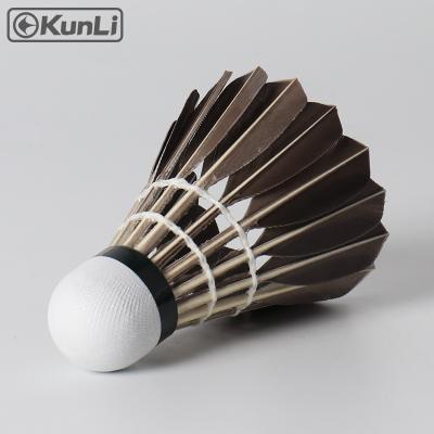 China OEM Badminton Shuttlecock Best Durability Black Goose Feather Training Shuttlecock For Training Outdoor Ball Shuttle Cock for sale