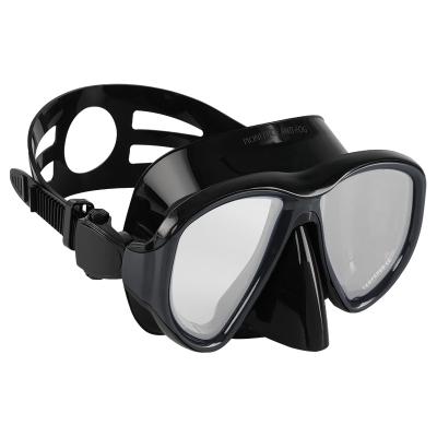 China High Quality Scuba Diving Professional Silicone Glass Mask HD Air Intake Scuba Diving Equipment Glass Mask Permanent Anti-fog Mirror Mask For Adult for sale