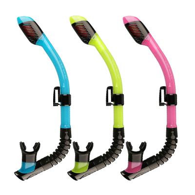 China Kids Full Tube Air Intake Breathing Tube Scuba Diving Dry Swim Swimming Snorkeling Equipment For Kids Wholesale Custom JS-3002 for sale