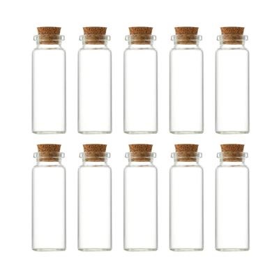 China High Borosilicate Medicine 5ml 10ml 15ml Wishing Message Test Tube Vial Mini Glass Bottles With Cork Mouth for sale