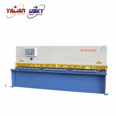 China YALIAN/USKY QC12y OR factory pendulum plate shearing machine, metal plate cutting machine for sale