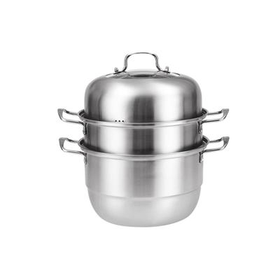 China Sustainable hot sale food grade cooking pot stainless steel cookware soup pot America style steamer pot for sale