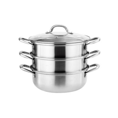 China 2/3 Layer Stainless Steel Cookware Steamer Pot Sustainable High Quality Soup Pot Multi Function Steamer Cooking Pot For Kitchen for sale