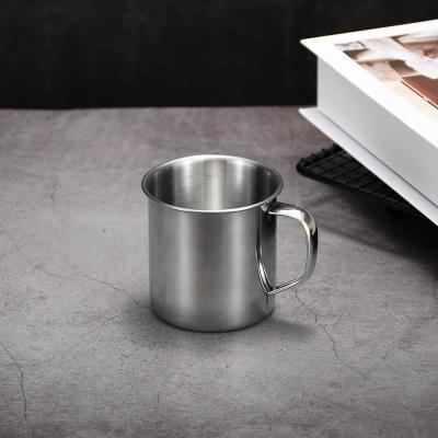 China Wholesale SUS201 Stainless Steel Viable Single Wall Mug With Handle Beer Coffee Stainless Steel Cup Mug for sale